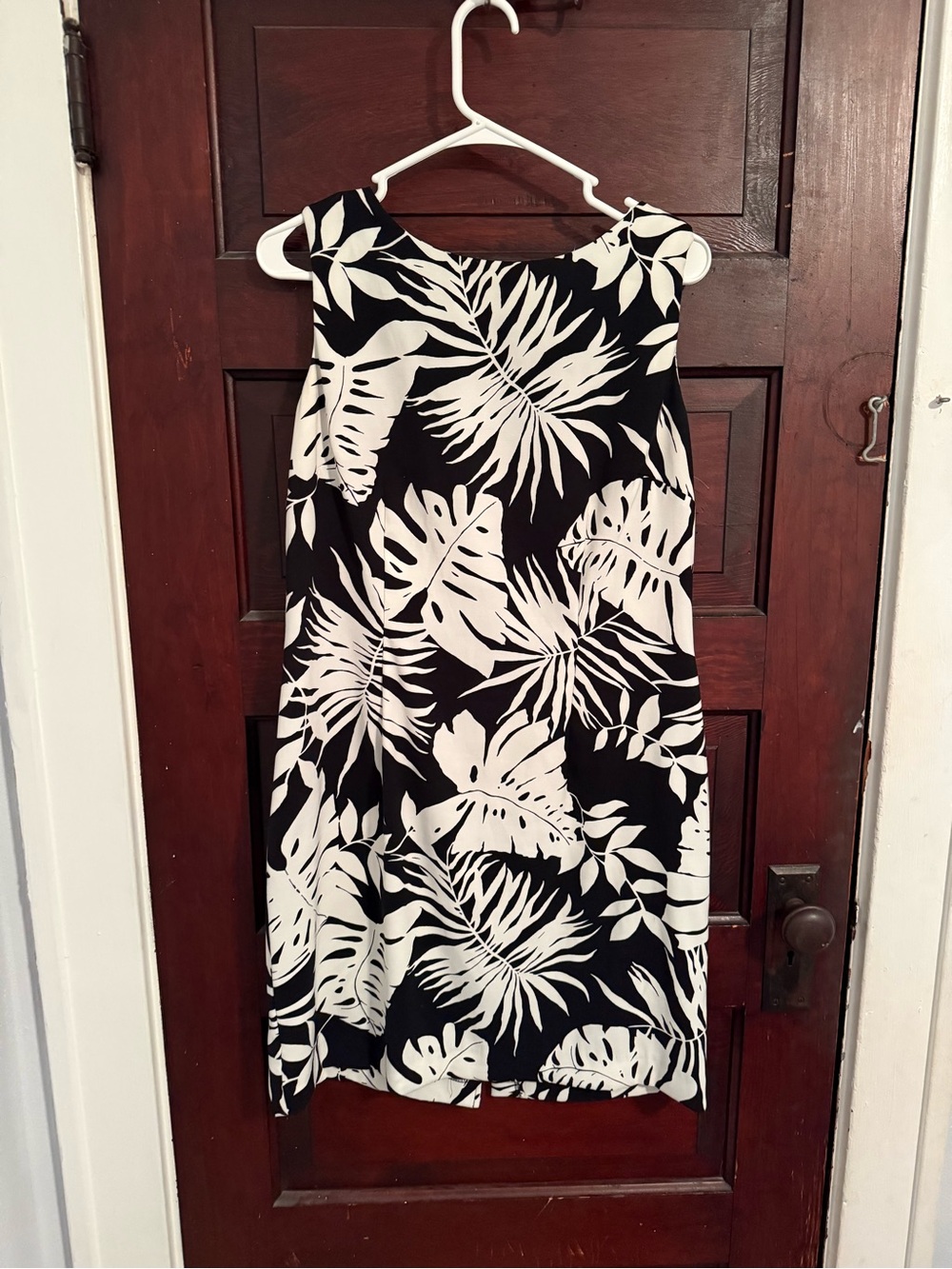 Black and White Tropical Print Sleeveless Dress John Robert’s Vintage‎ Summer